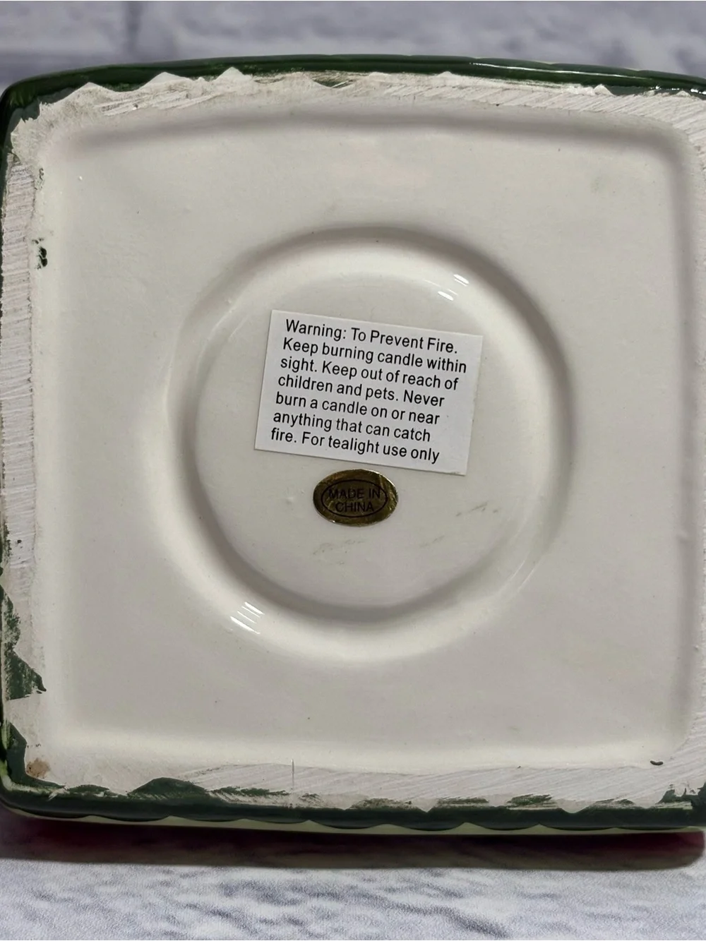Vintage 1990’s ceramic watermelon wedge candle holder
